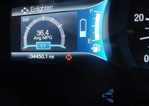 2014 Ford Fusion Hybrid Titanium z USA, uszkodzony, nr VIN 3FA6P0RUXER274315